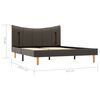 vidaXL Bedframe met LED kunstleer antraciet 120x200 cm