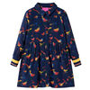 Kinderjurk met lange mouwen 116 marineblauw