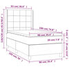 vidaXL Boxspring met matras stof donkergrijs 90x190 cm