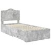 vidaXL Bedframe met hoofdeinde Beton Grijs 100 x 200 cm Bewerkt hout