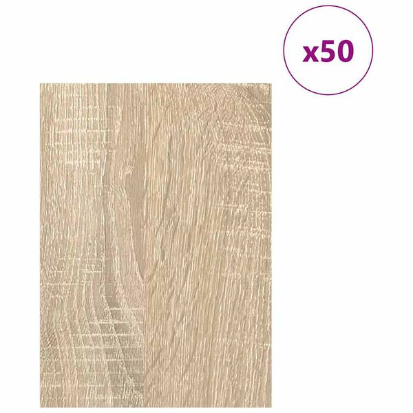 vidaXL Decorpanelen 50 pcs Sonoma eiken 15 x 21 x 0.3 cm Bewerkt hout