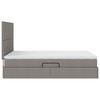 vidaXL Opbergbed met LED met matras Taupe 140 x 190 cm Polyester