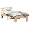 vidaXL Bedframe met hoofdeinde Naturel 100 x 200 cm Massief grenenhout