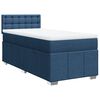 vidaXL Boxspring met matras stof blauw 90x190 cm