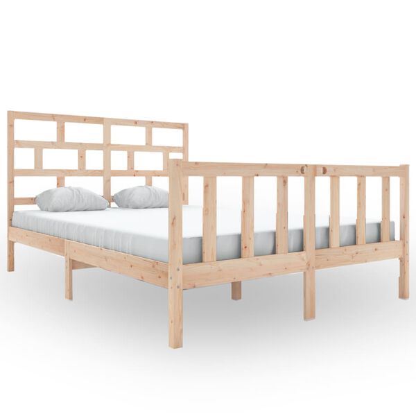 vidaXL Bedframe massief grenenhout 160x200 cm