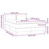 vidaXL Boxspring met matras fluweel roze 160x220 cm