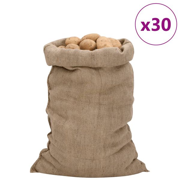vidaXL Jutezakken 30 stuks 340 g/m² 60x105 cm 100% jute