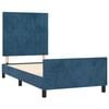 vidaXL Bedframe zonder matras 90x200 cm fluweel donkerblauw