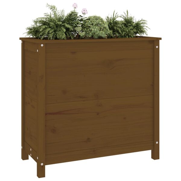 vidaXL Plantenbak 82,5x40x78 cm massief grenenhout honingbruin