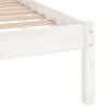 vidaXL Bedframe massief grenenhout wit 120x200 cm