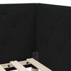vidaXL Hoekbedframe met matras met hoofdeinde Zwart 90 x 200 cm Stof