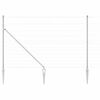 vidaXL Gecombineerd draadhek met spikes 25 x 1,5 m Zilverkleurig Mesh