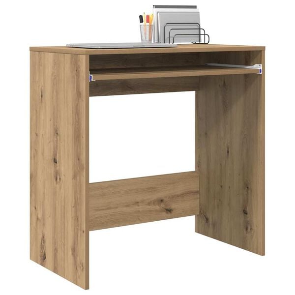 vidaXL Bureau artisanaal eikenkleurig 77,5 x 43 x 79 cm Bewerkt hout