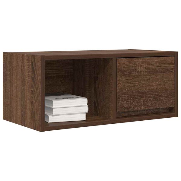 vidaXL TV-meubel 60x31x25,5 cm bewerkt hout bruin eikenkleur