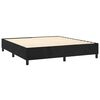 vidaXL Boxspring met matras fluweel zwart 160x200 cm