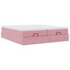vidaXL Ottoman bed met matrassen 200x200cm fluweel roze