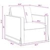 vidaXL Bank Donkergrijs Totale afmetingen: 78 x 78 x 80 cm (B x D x H)