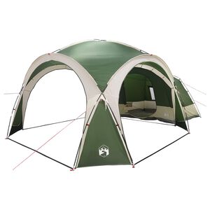 vidaXL Zijtent met dak Groen 410 x 410 x 250 cm Polyester en staal