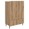 vidaXL Dressoir Artisanaal eiken 66 x 34,5 x 97 cm Bewerkt hout