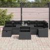 vidaXL Tuin Sofa Set 8 pcs Zwart poly rattan