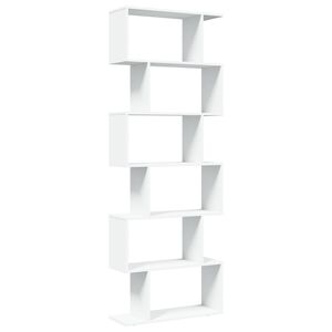 vidaXL Kamerscherm / boekenkast 6-laags 70x24x193 cm bewerkt hout wit