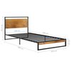 vidaXL Bedframe metaal 100x200 cm