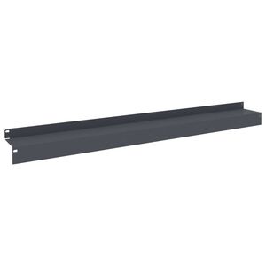 vidaXL Gazonrand 10 st 100 x 10 x 8 cm Staal Antracietkleurig