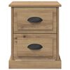 vidaXL Nachtkastje 2 pcs Artisan Eiken 39 x 39 x 47.5 cm Bewerkt hout