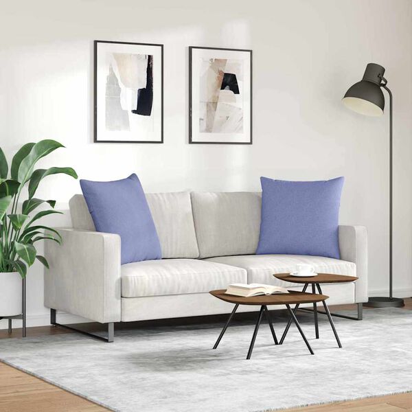 vidaXL Sofa Kussens 2 pcs Jeans Blauw 60 x 60 cm Stof