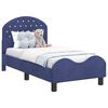vidaXL Peuterbedframe met hoofdbord Politieblauw 70 x 140 cm Fluweel