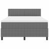 vidaXL Boxspringbed Lichtgrijs en wit. 140 x 190 cm Katoen Stof