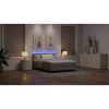 vidaXL Boxspring bed met matras met LED Taupe 140 x 200 cm Stof