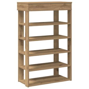vidaXL Schoenenrek 60x30x98 cm bewerkt hout artisanaal eikenkleur