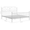vidaXL Bedframe metaal wit 200x200 cm