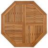 vidaXL Tafelblad achthoekig 90x90x2,5 cm massief teakhout