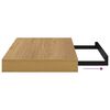 vidaXL Wandplank Wandgemonteerd Bruin 40 x 23,5 x 4 cm Bewerkt hout