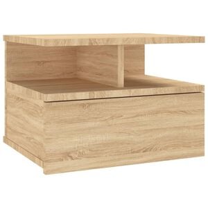 vidaXL Nachtkastje zwevend 40x31x27cm bewerkt hout sonoma eikenkleurig