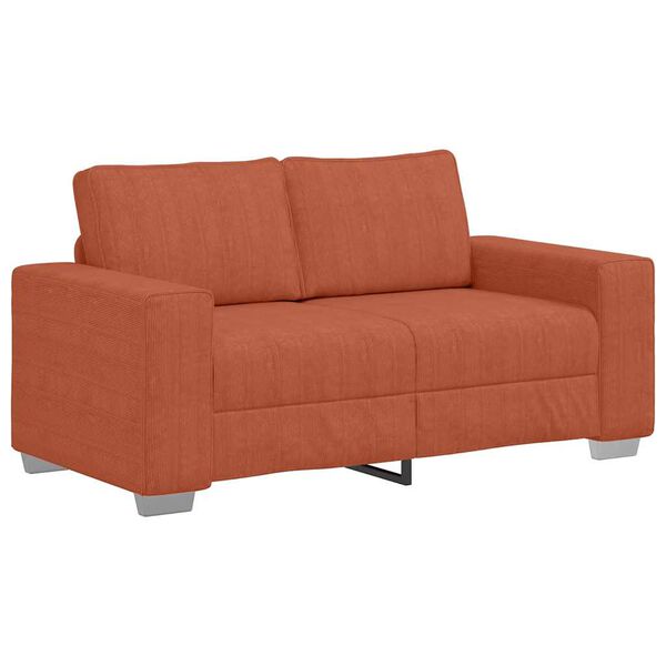 vidaXL Loveseat Sofa Rood Oranje 160x77x82 cm Corduroy Stof