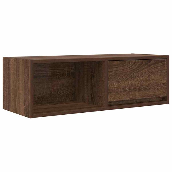 vidaXL Tv-meubel 80x31x25,5 cm bewerkt hout bruin eikenkleur