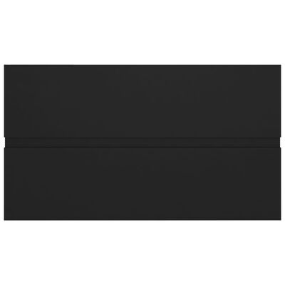 vidaXL Wastafelkast 80x38,5x45 cm spaanplaat zwart