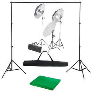 vidaXL Fotostudioset met verlichtingsset en achtergrond