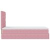 vidaXL Ottoman bed met matrassen 100x200cm fluweel roze