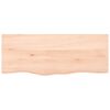 vidaXL Wandschap 100x40x(2-6) cm onbehandeld massief eikenhout