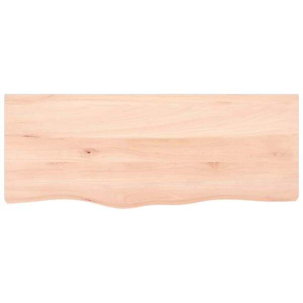 vidaXL Wandschap 100x40x(2-6) cm onbehandeld massief eikenhout