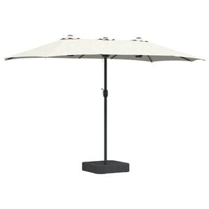 vidaXL Tuinparasol Zand 385 x 209 x 244 cm Polyester en staal