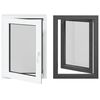vidaXL Kelderraam RISOR 60 x 80 cm PVC en glas Antracietkleurig