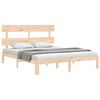 vidaXL Bedframe met hoofdbord massief hout
