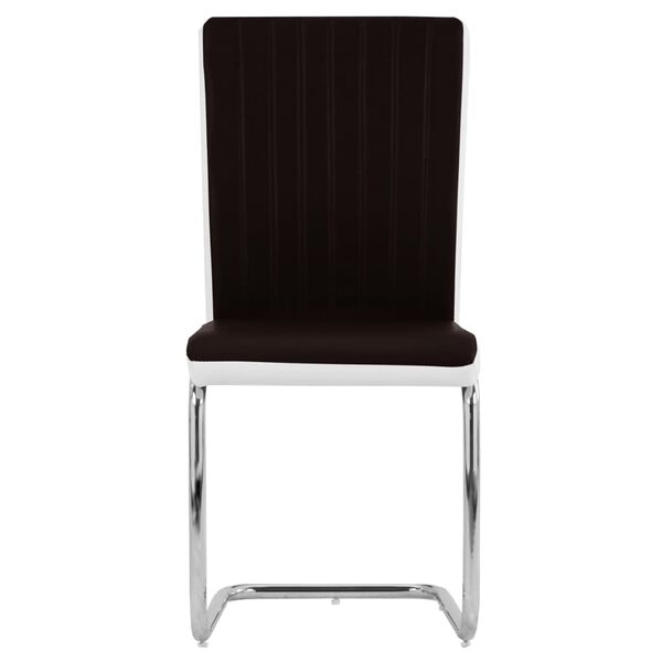 vidaXL Eetkamerstoelen 2 st kunstleer bruin
