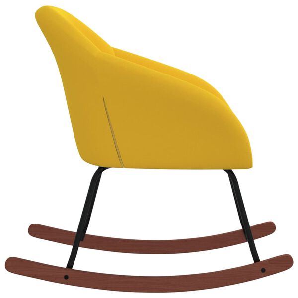 vidaXL Schommelstoel stof geel