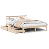 vidaXL Bedframe met lades massief grenenhout 140x190 cm